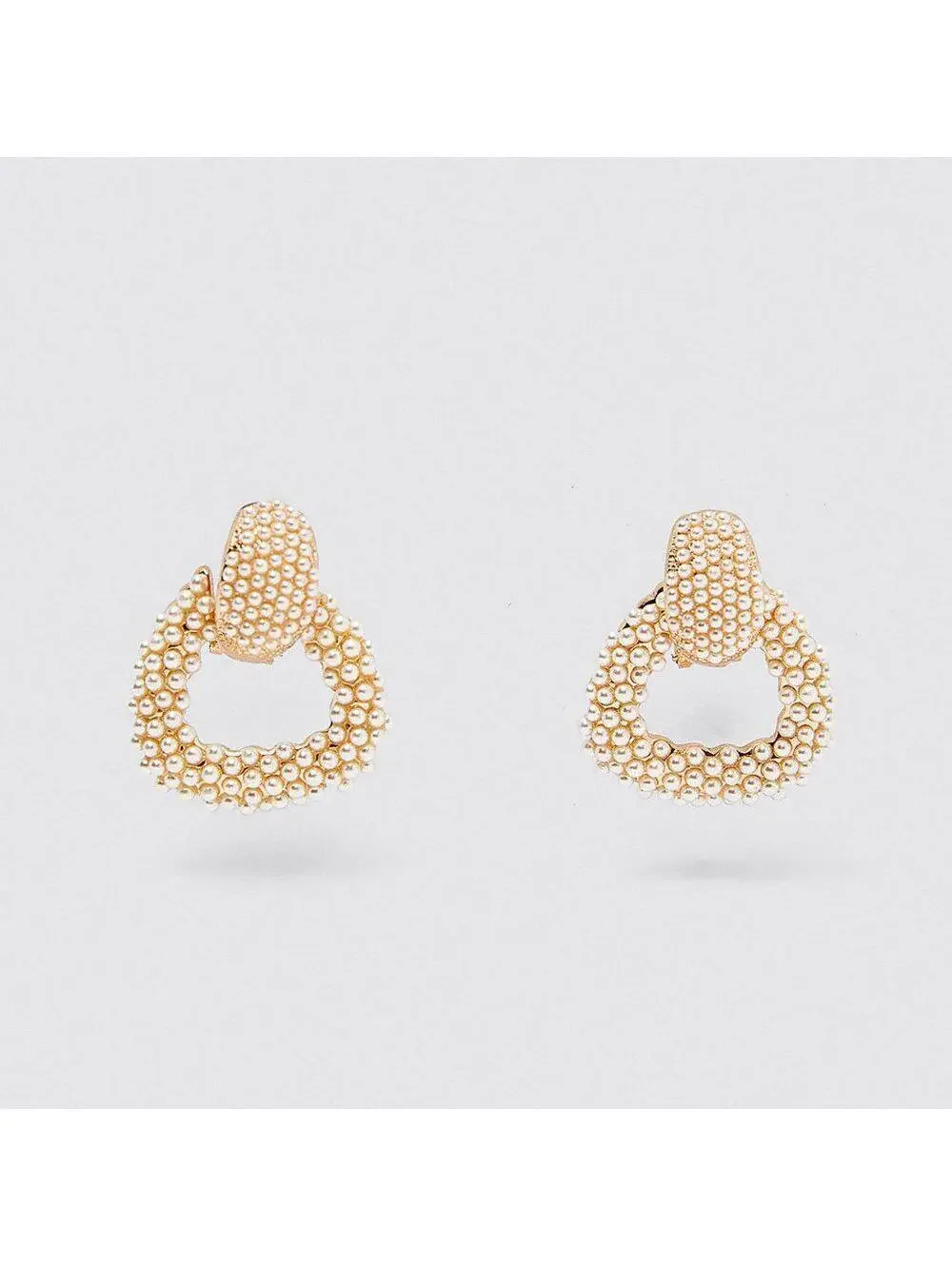 Zara Pearl Hoop Earrings